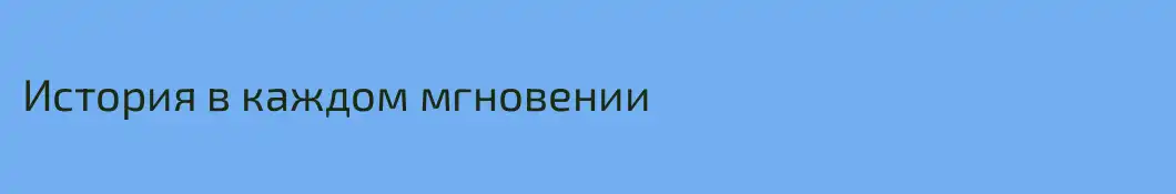 История в каждом мгновении